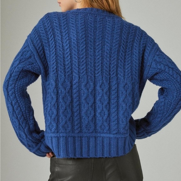 Lucky brand cable crew neck sweater - Picture 3 of 10